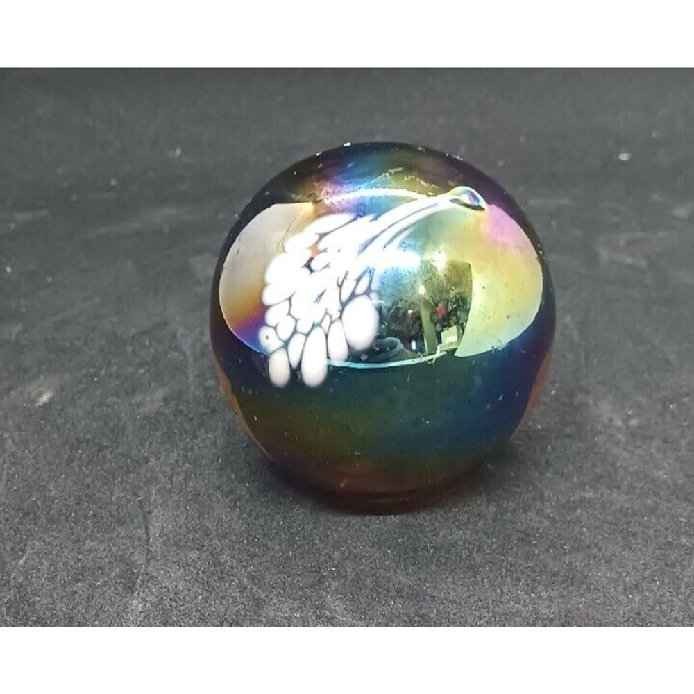 Vintage Carnival Glass orb Figurine Iridescent Art Glass Paperweight